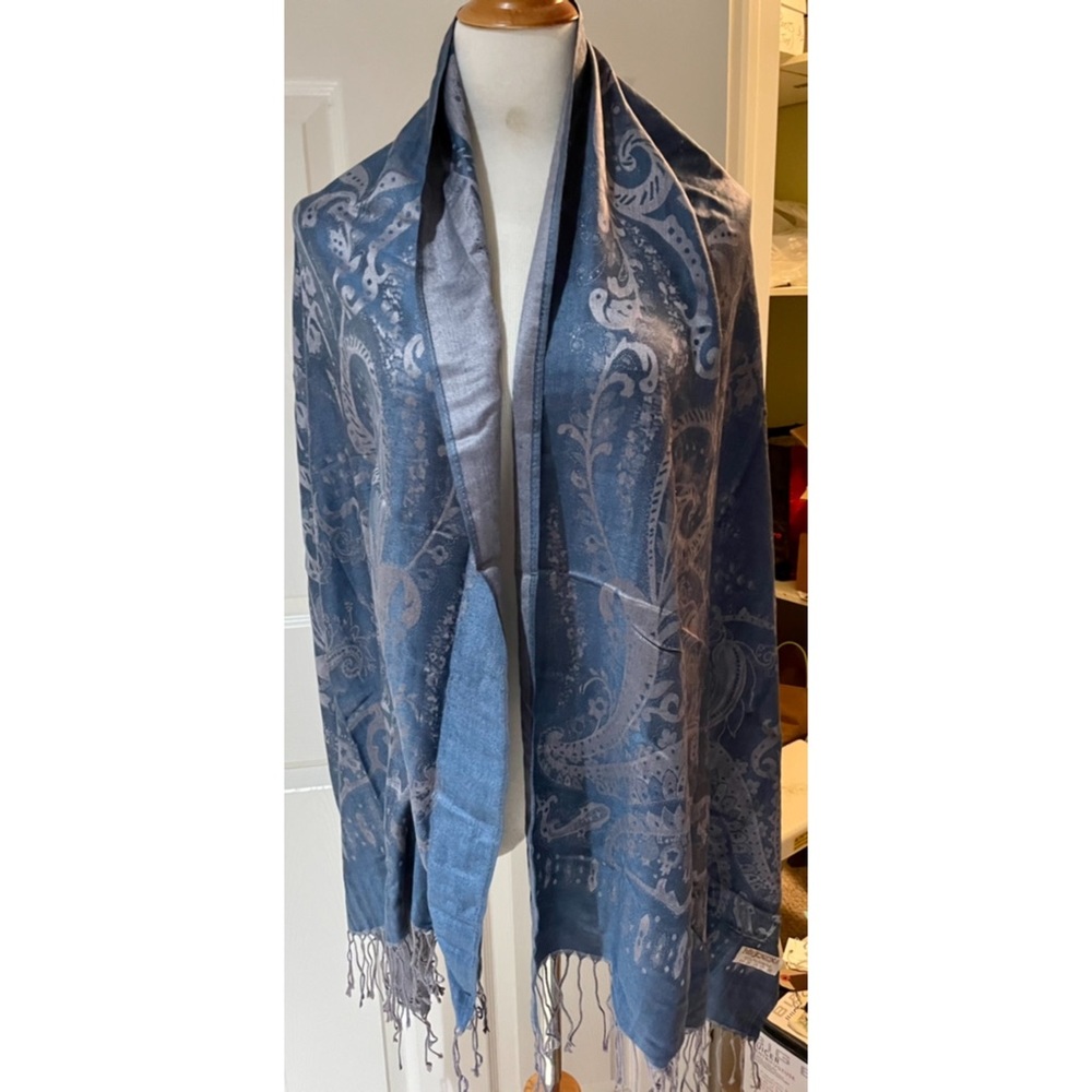 Blue + Blue/Grey Pashmina